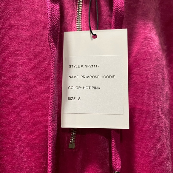 Generation Love Primrose Velour Hoodie Hot Pink NEW NWT SMALL Reg $165 - Picture 3 of 5